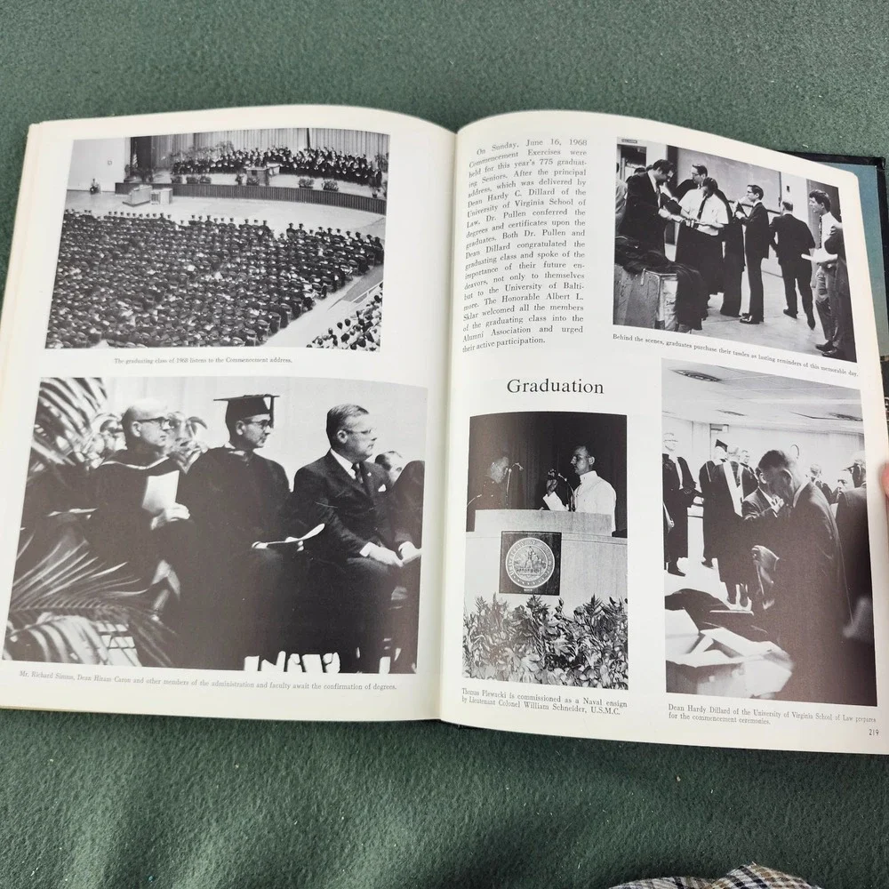 Vintage 1968 University of Baltimore College School Yearbook Maryland Md.